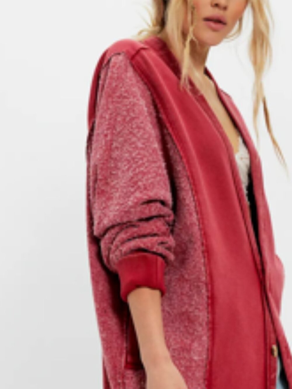 NWT We The Free Dreamy Blue Cardi in Stolen Kiss (Red) - Picture 11 of 13